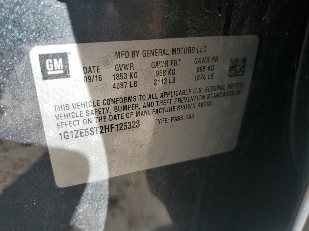 2017 CHEVROLET MALIBU