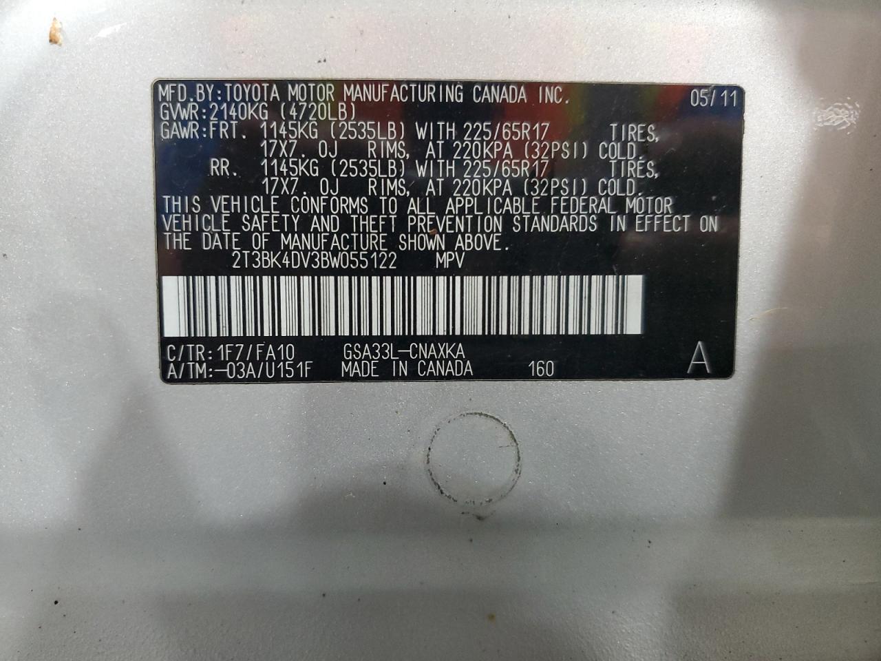 2011 TOYOTA RAV4