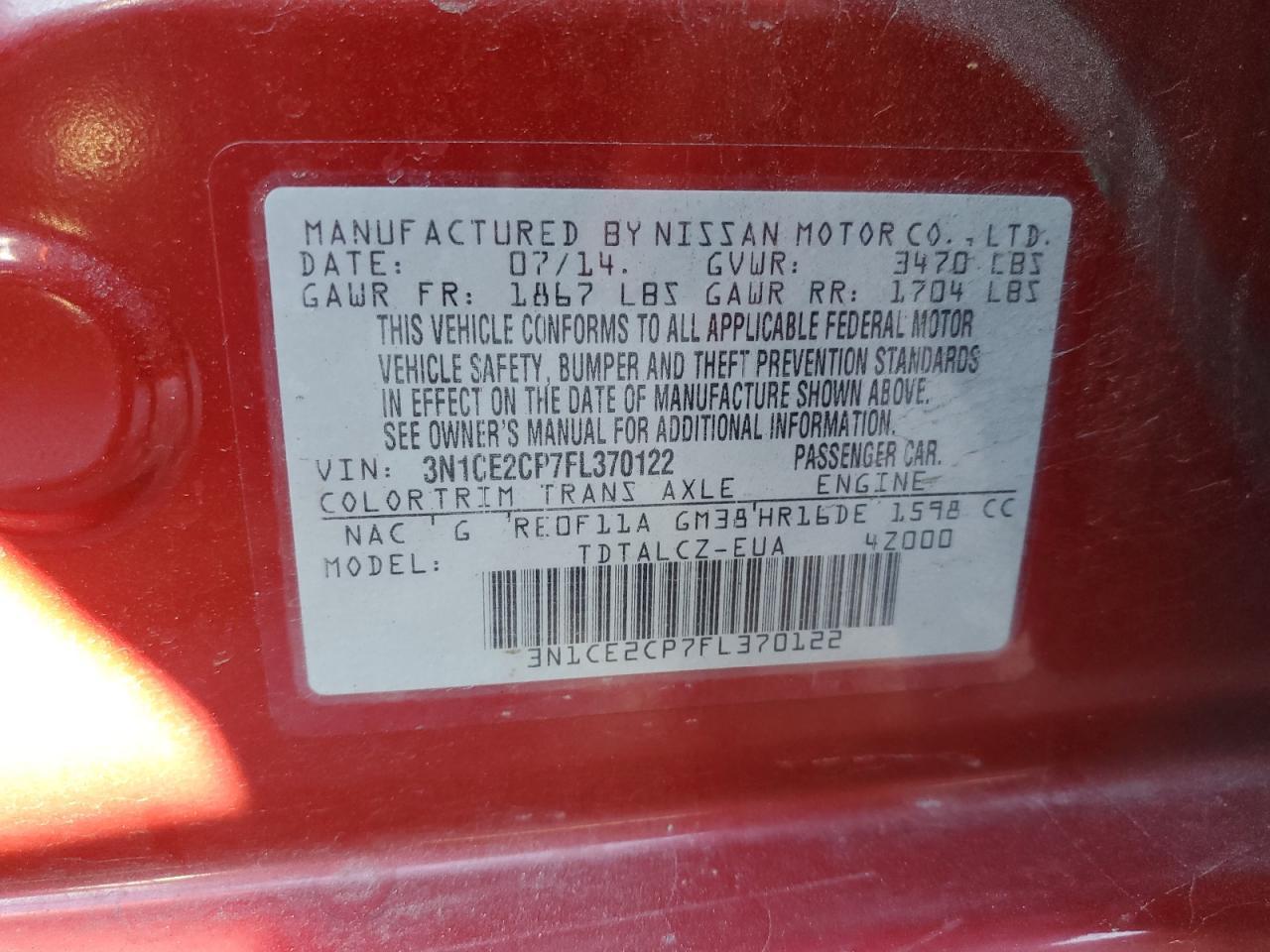 2015 NISSAN Versa Note