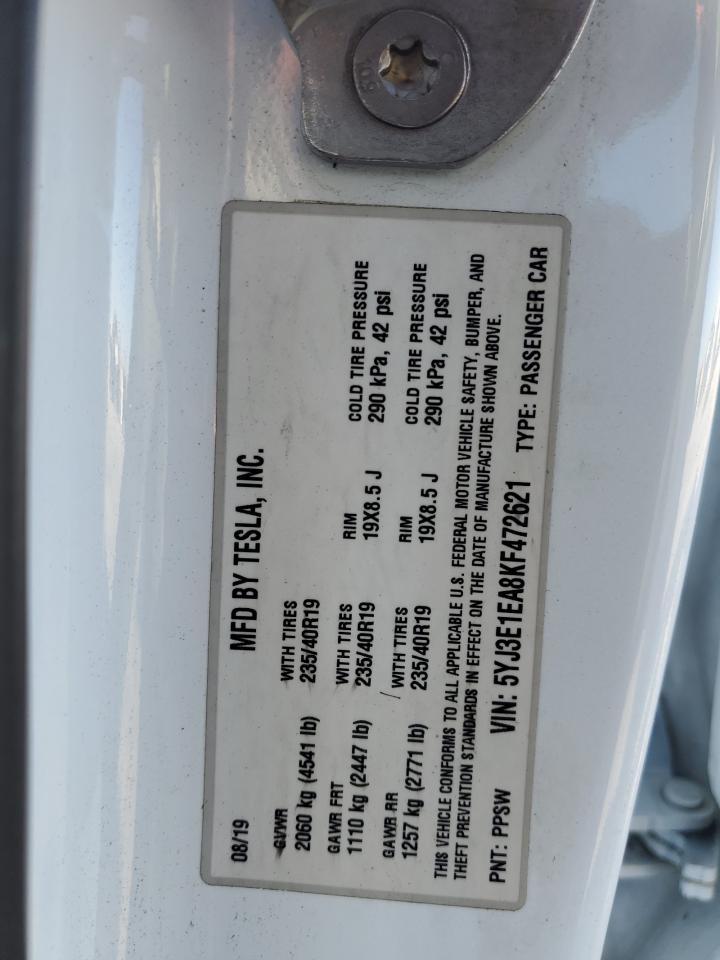2019 TESLA MODEL 3