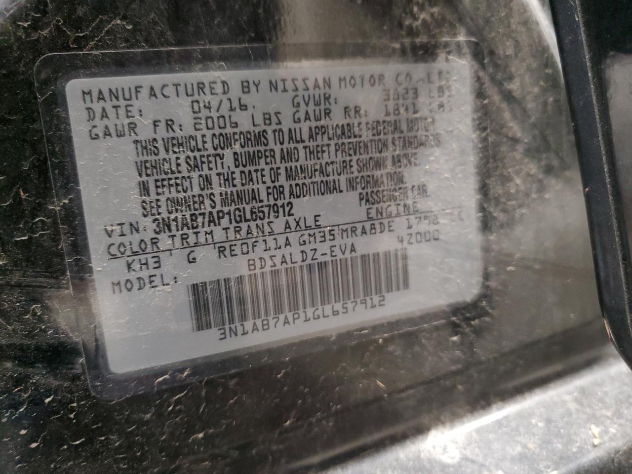 2016 NISSAN SENTRA