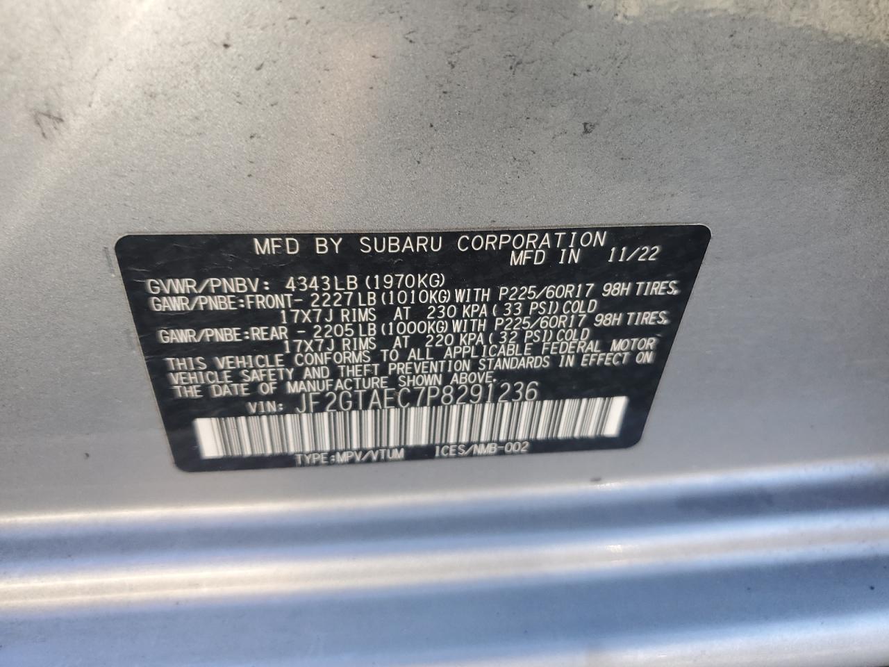 2023 SUBARU Crosstrek