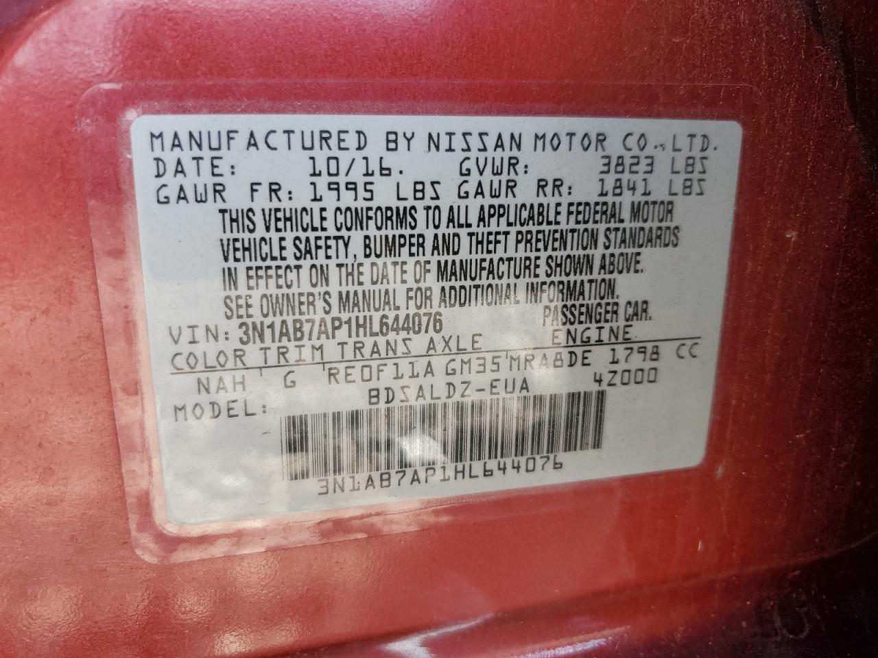 2017 NISSAN SENTRA