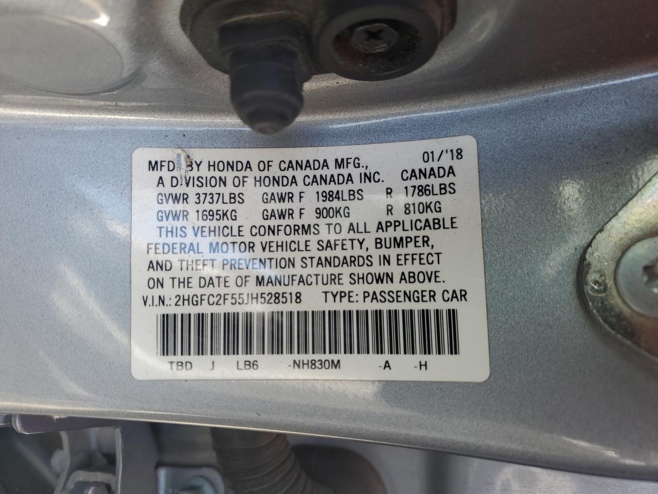 2018 HONDA CIVIC