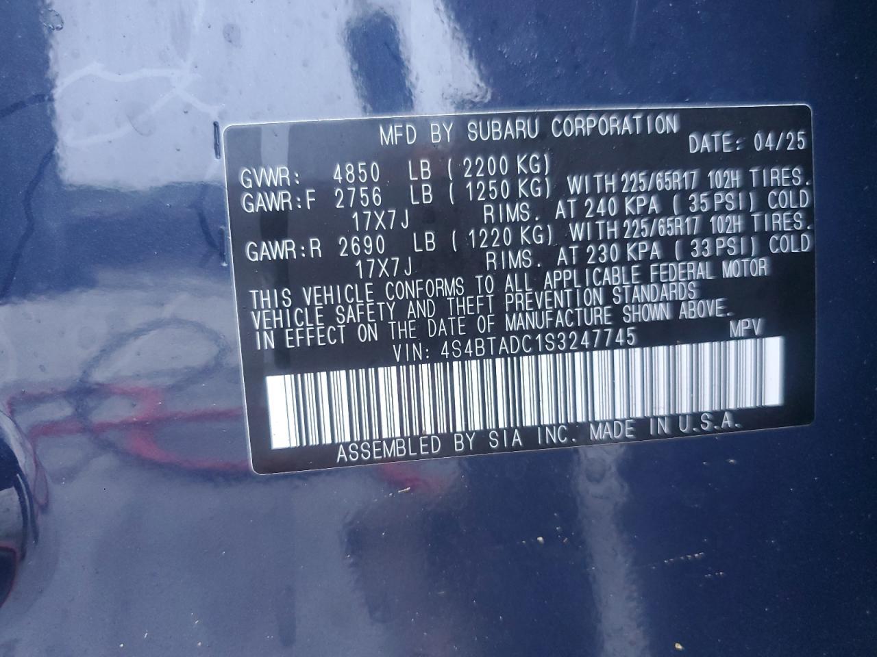 2025 SUBARU Outback
