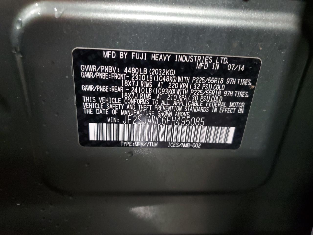 2015 SUBARU FORESTER