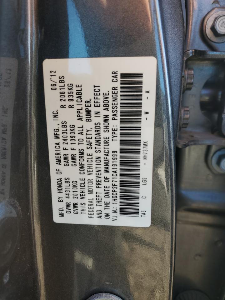 2012 HONDA ACCORD
