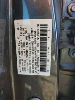 2012 HONDA ACCORD
