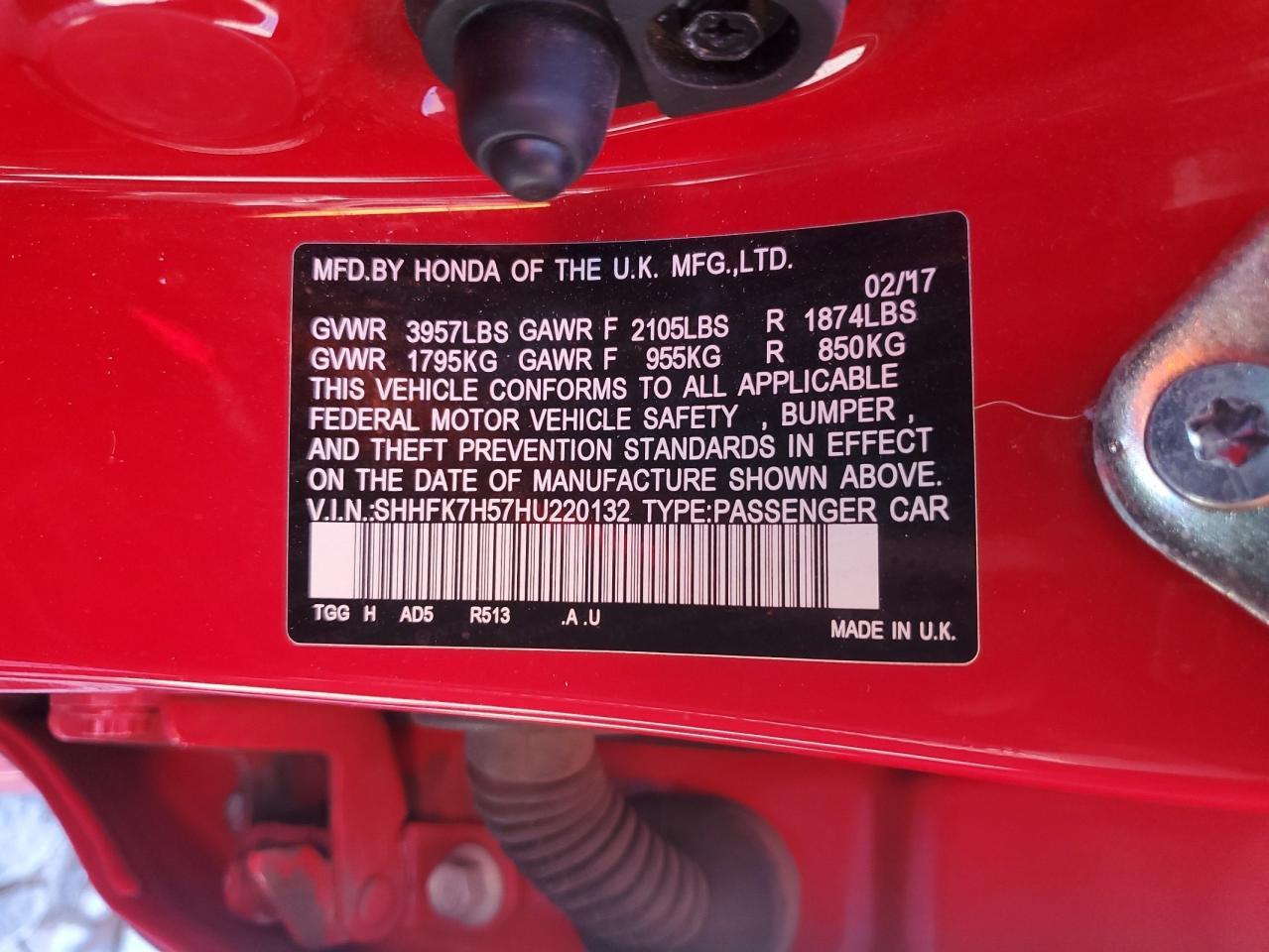 2017 HONDA CIVIC