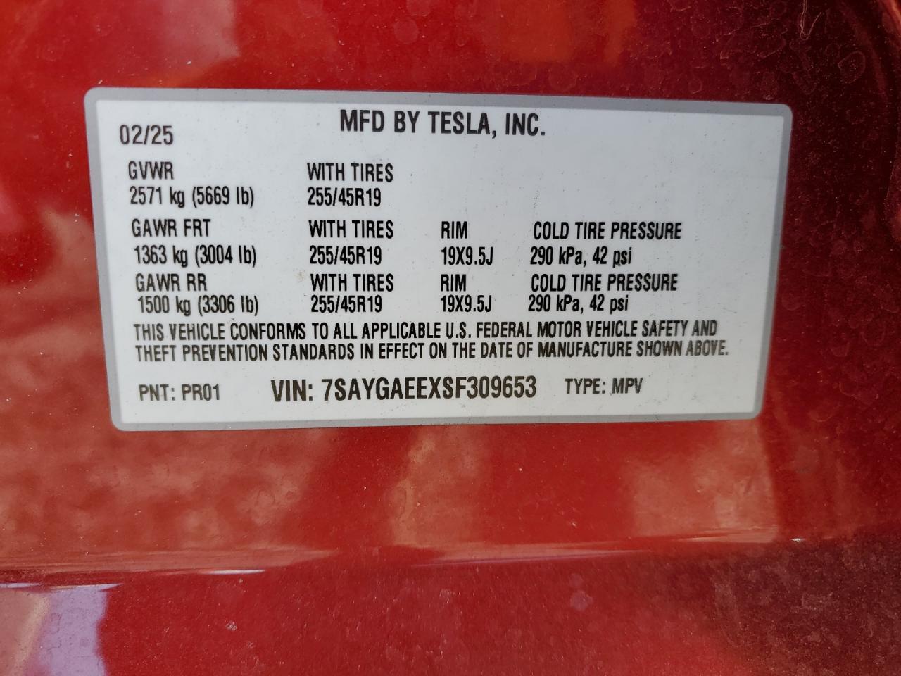 2025 TESLA MODEL Y