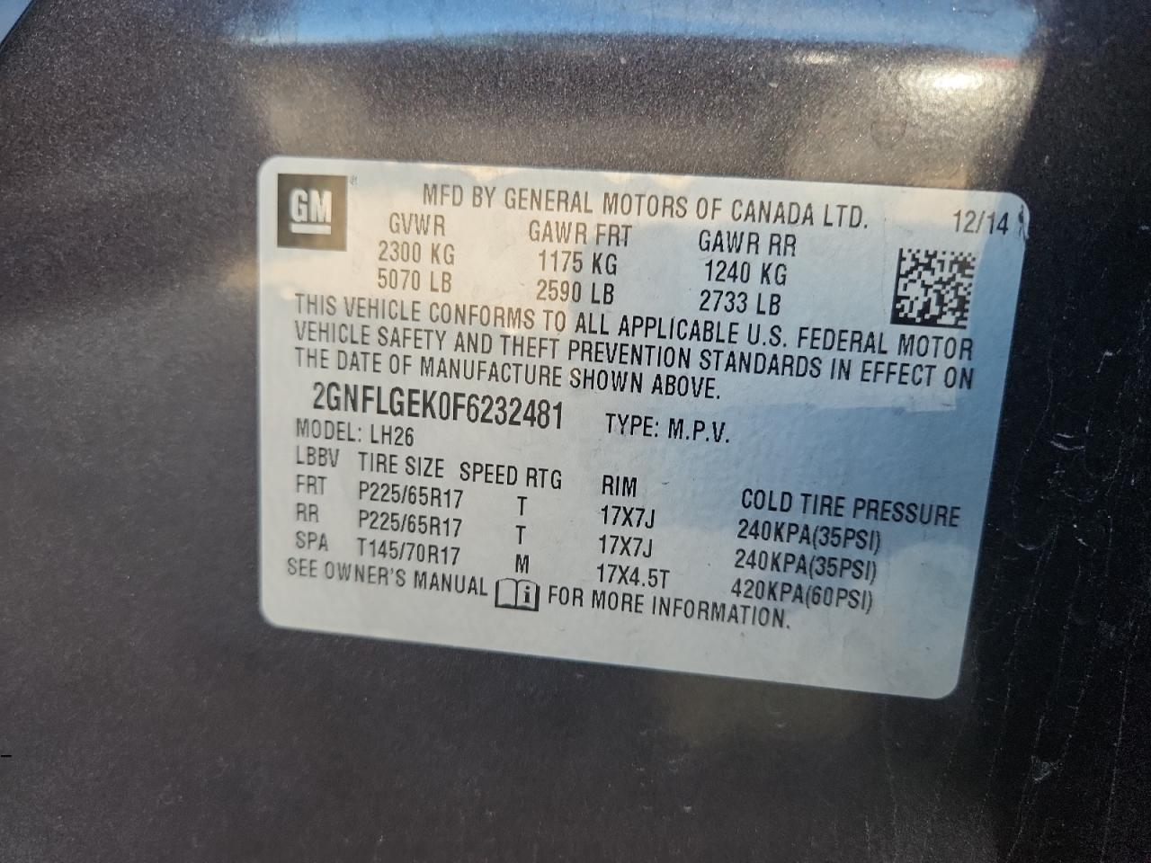 2015 CHEVROLET EQUINOX