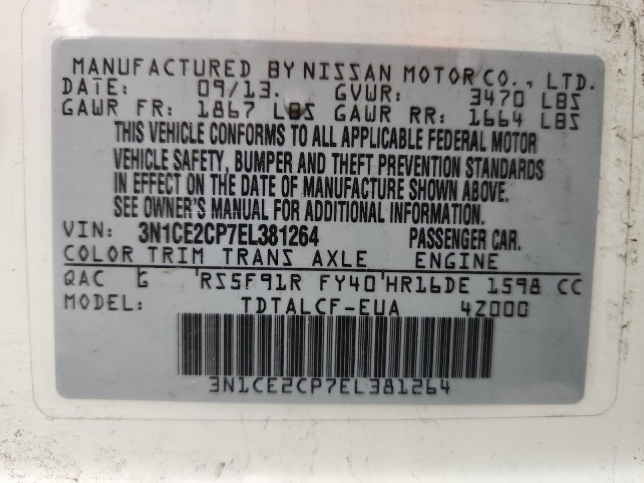 2014 NISSAN Versa Note