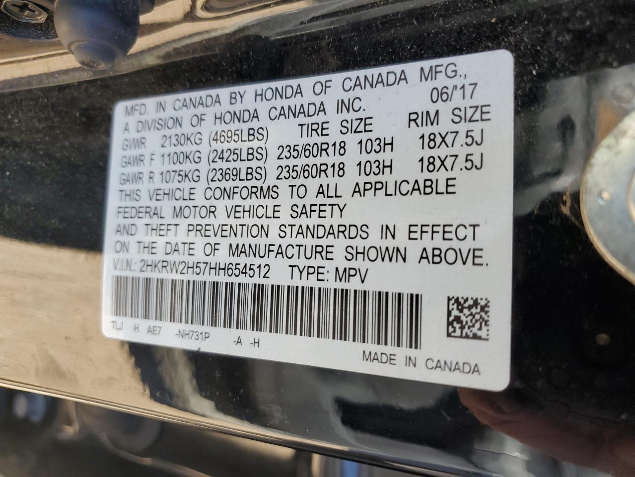 2017 HONDA CR-V