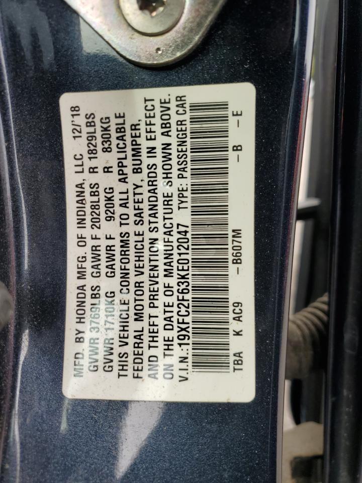 2019 HONDA CIVIC