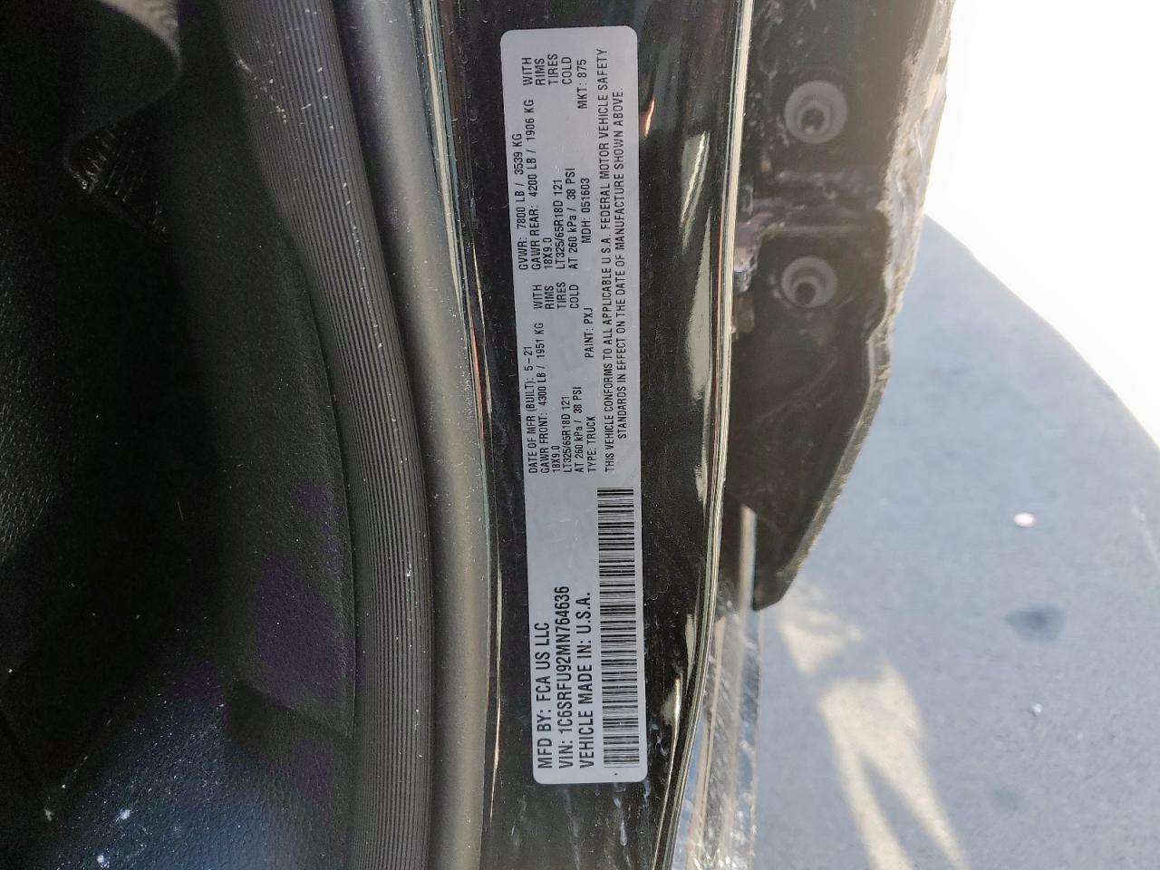 2021 RAM 1500