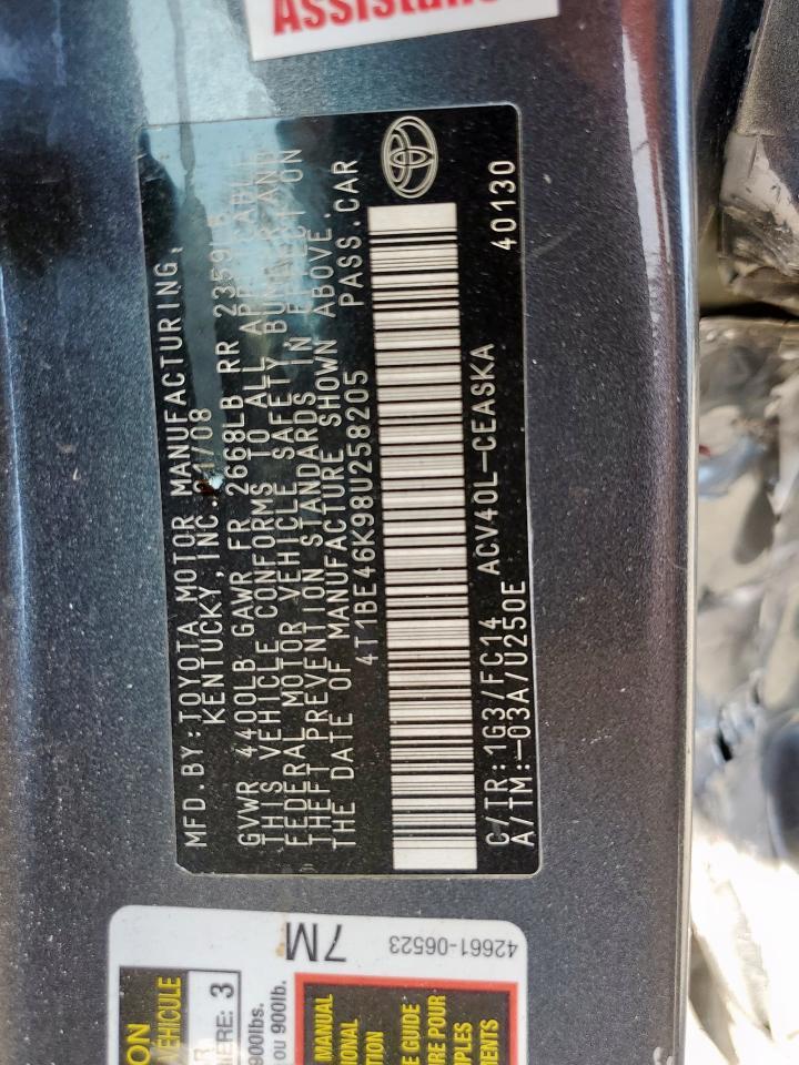 2008 TOYOTA CAMRY
