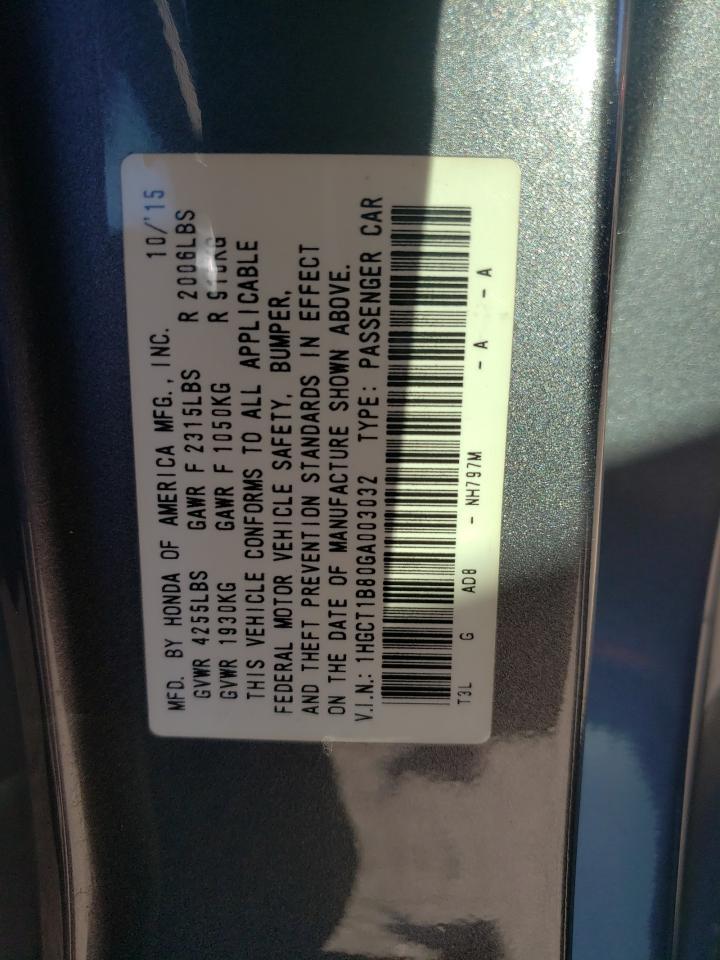 2016 HONDA ACCORD