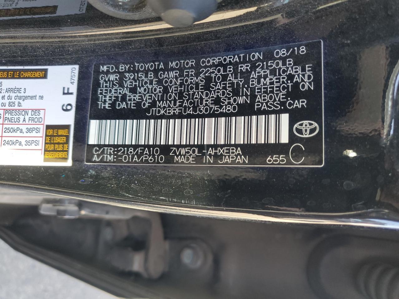 2018 TOYOTA PRIUS