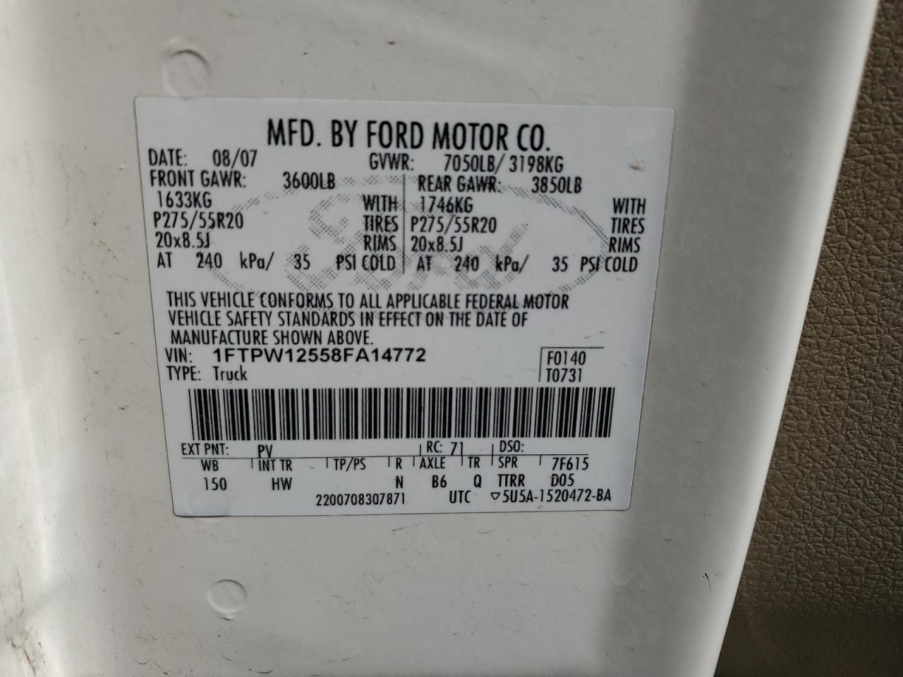 2008 FORD F-150