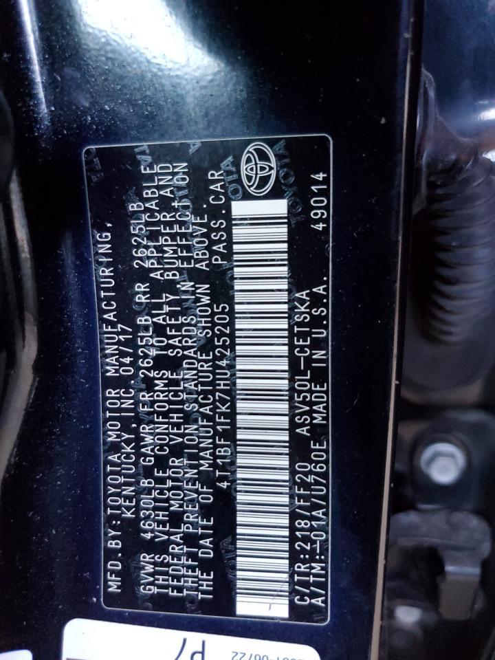 2017 TOYOTA CAMRY