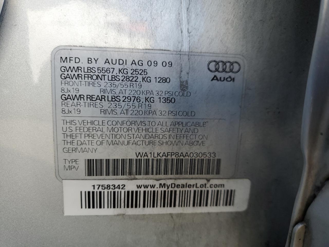 2010 AUDI Q5