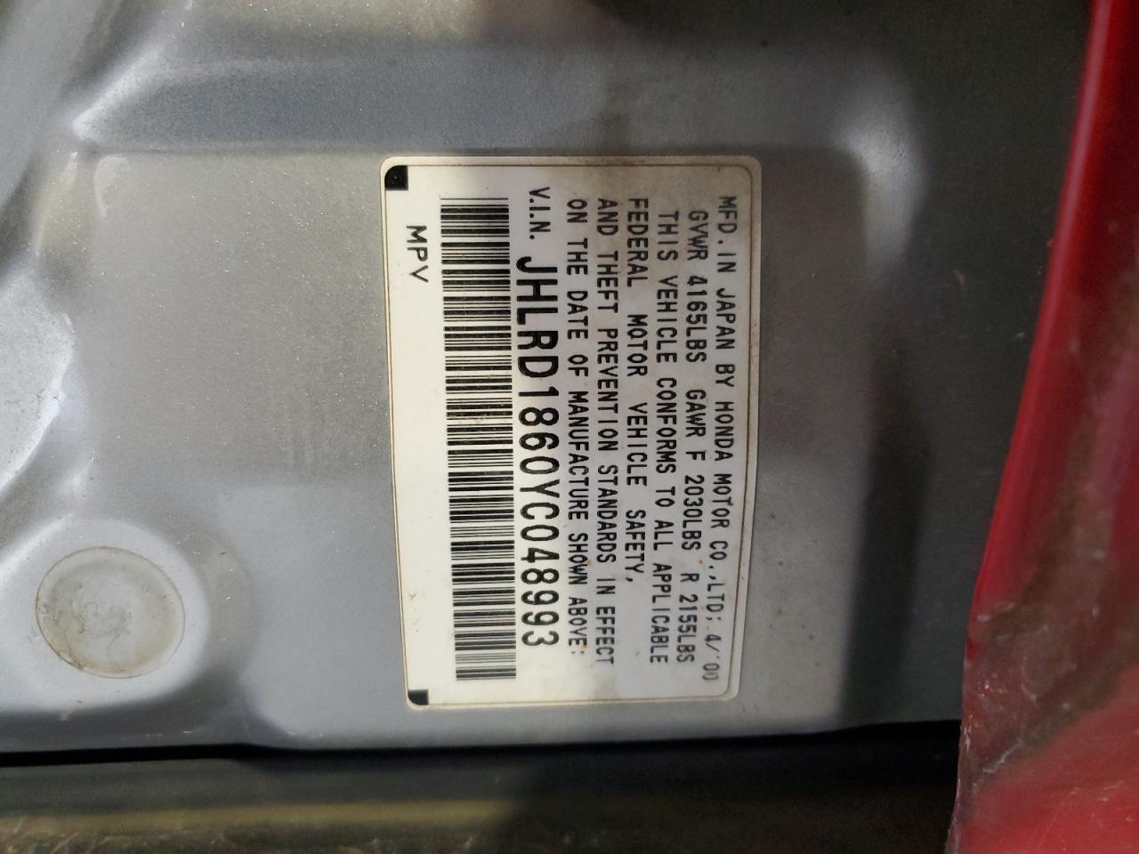 2000 HONDA CR-V