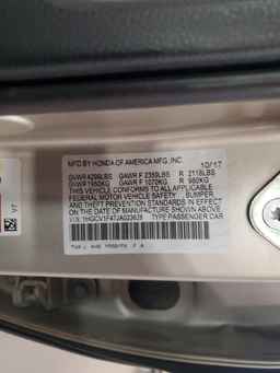 2018 HONDA ACCORD