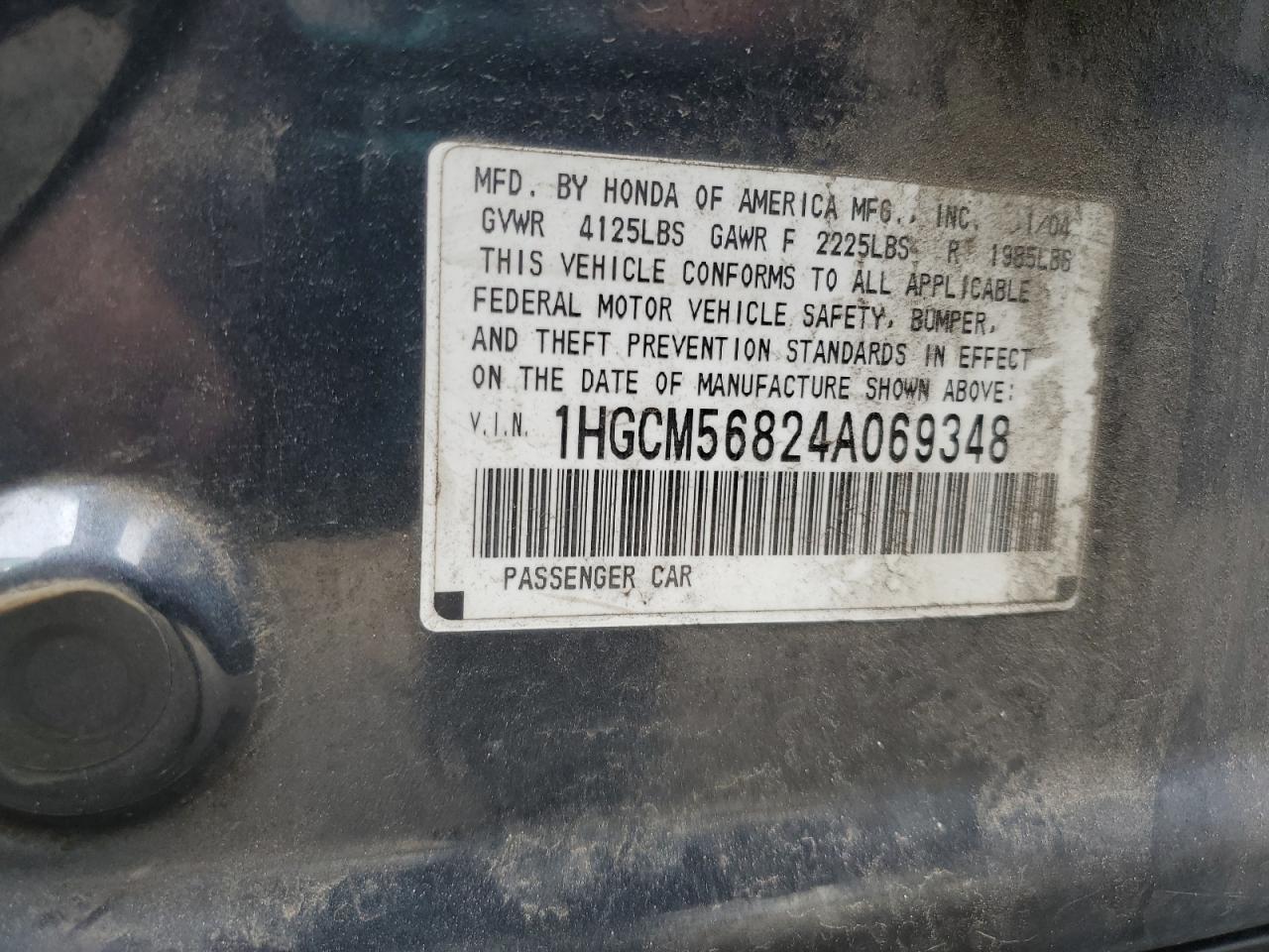 2004 HONDA ACCORD