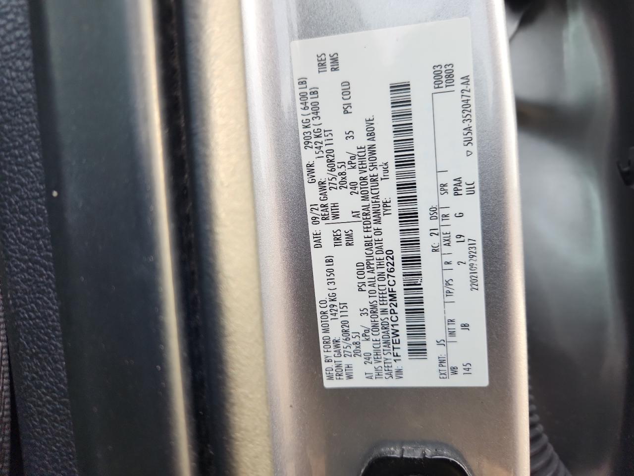 2021 FORD F-150