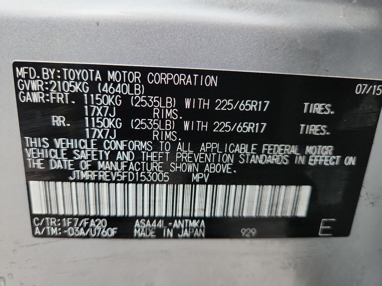 2015 TOYOTA RAV4