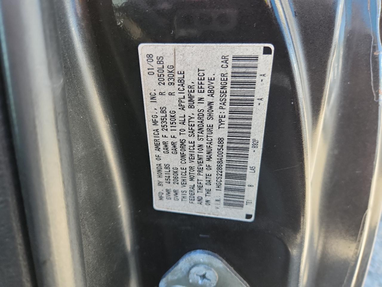 2008 HONDA ACCORD