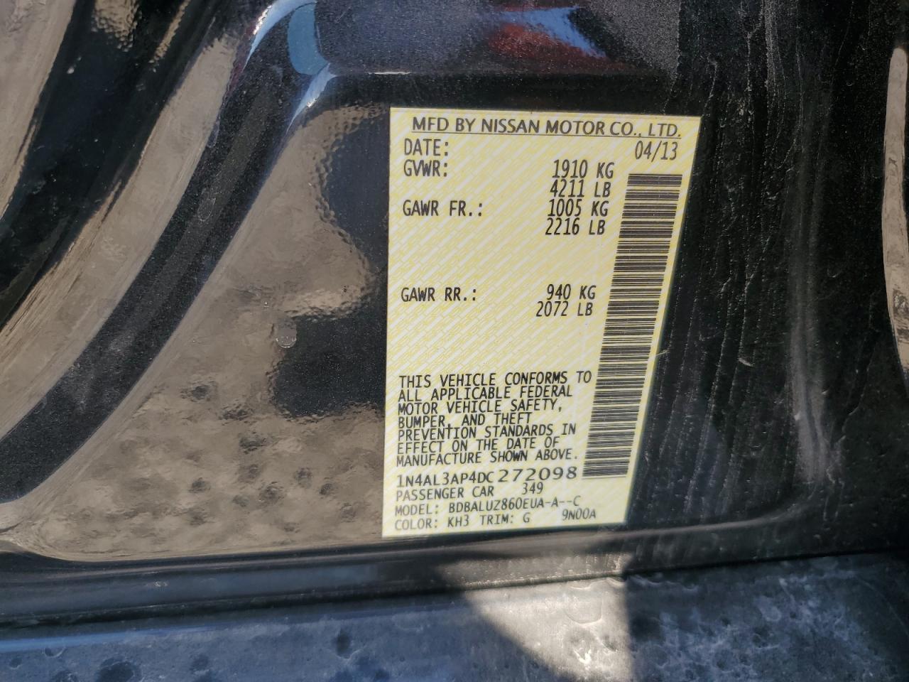 2013 NISSAN ALTIMA