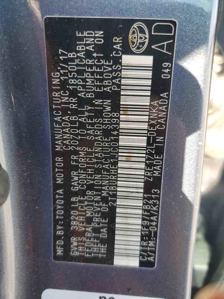 2018 TOYOTA COROLLA