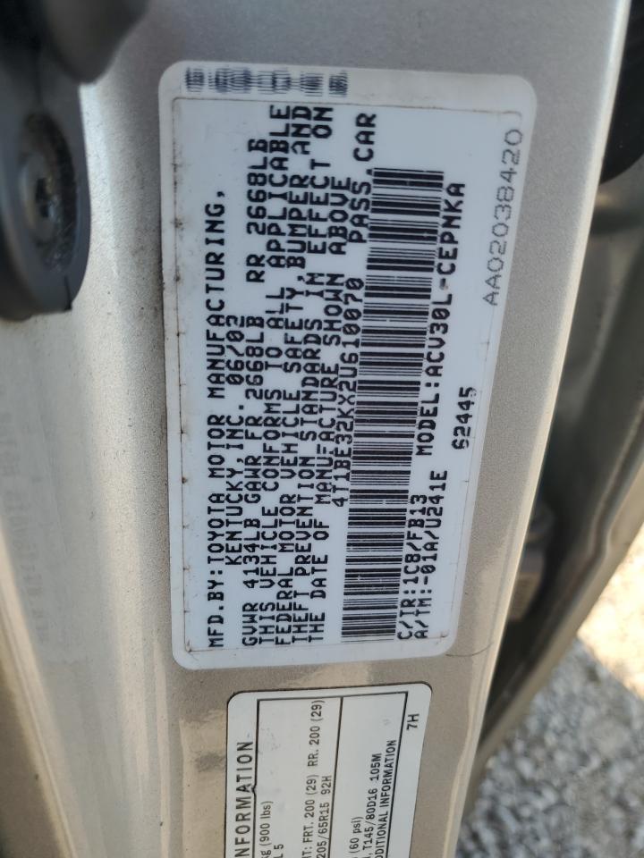 2002 TOYOTA CAMRY