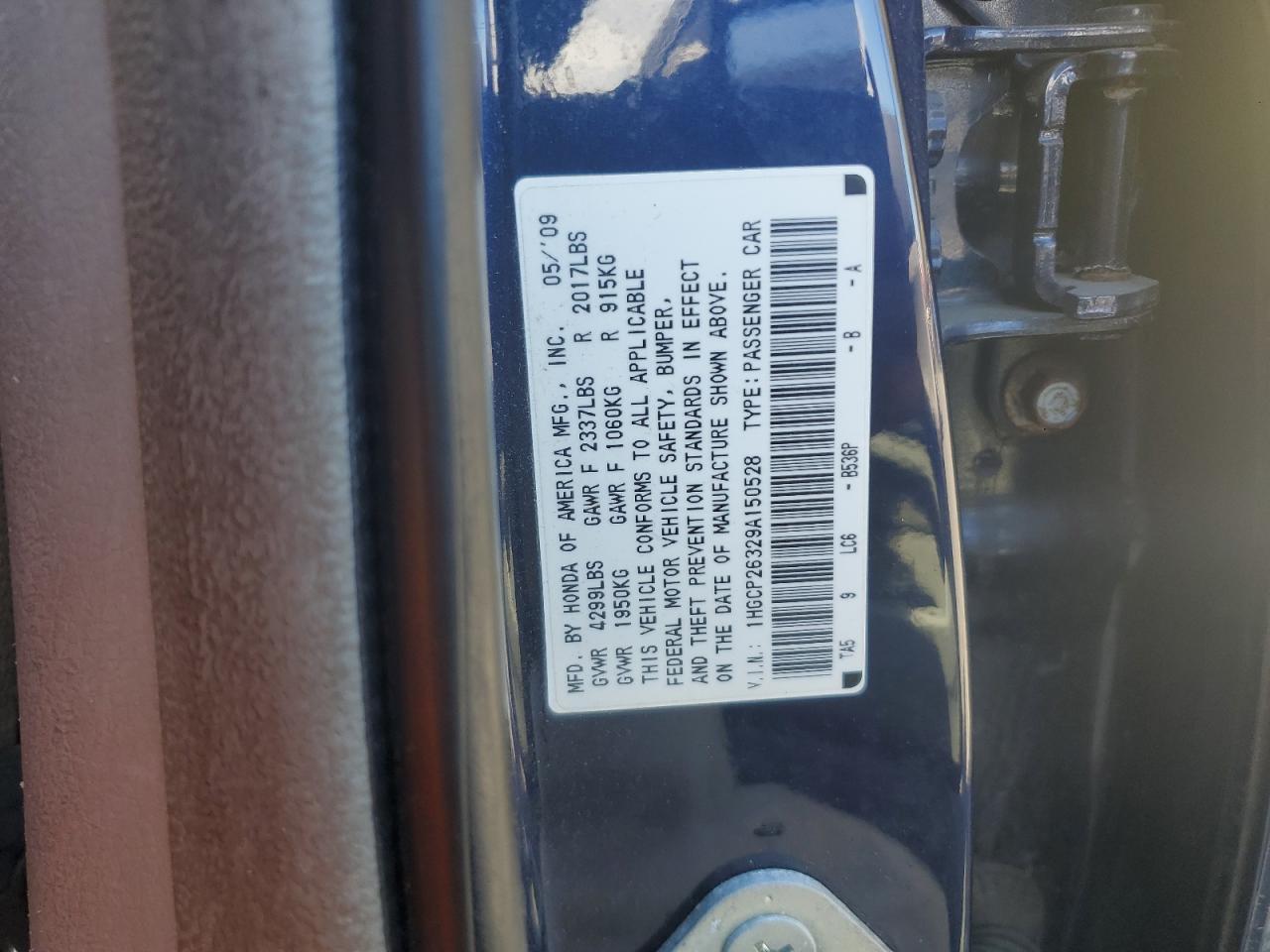 2009 HONDA ACCORD