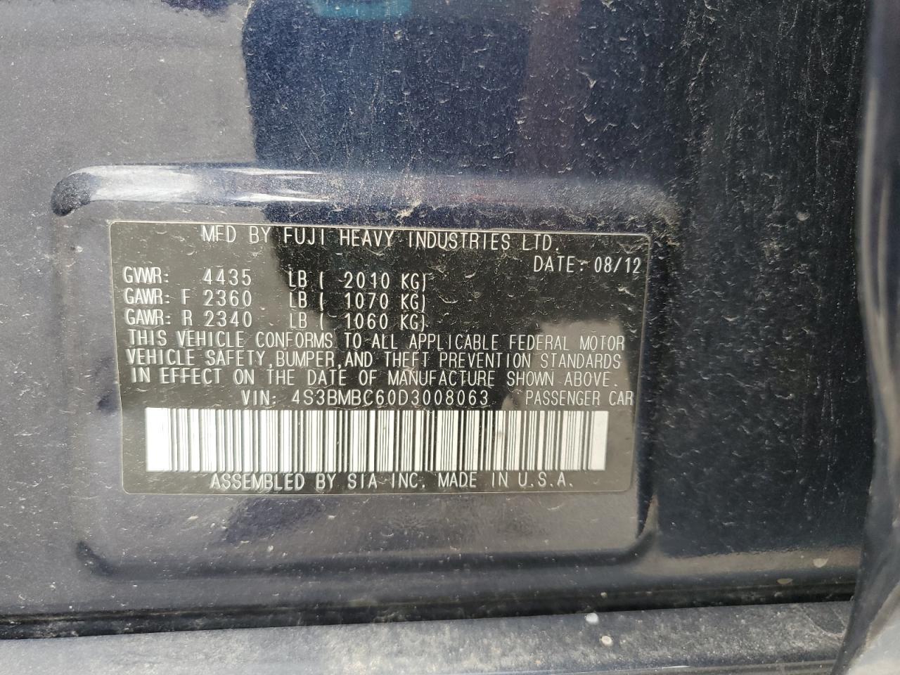 2013 SUBARU Legacy