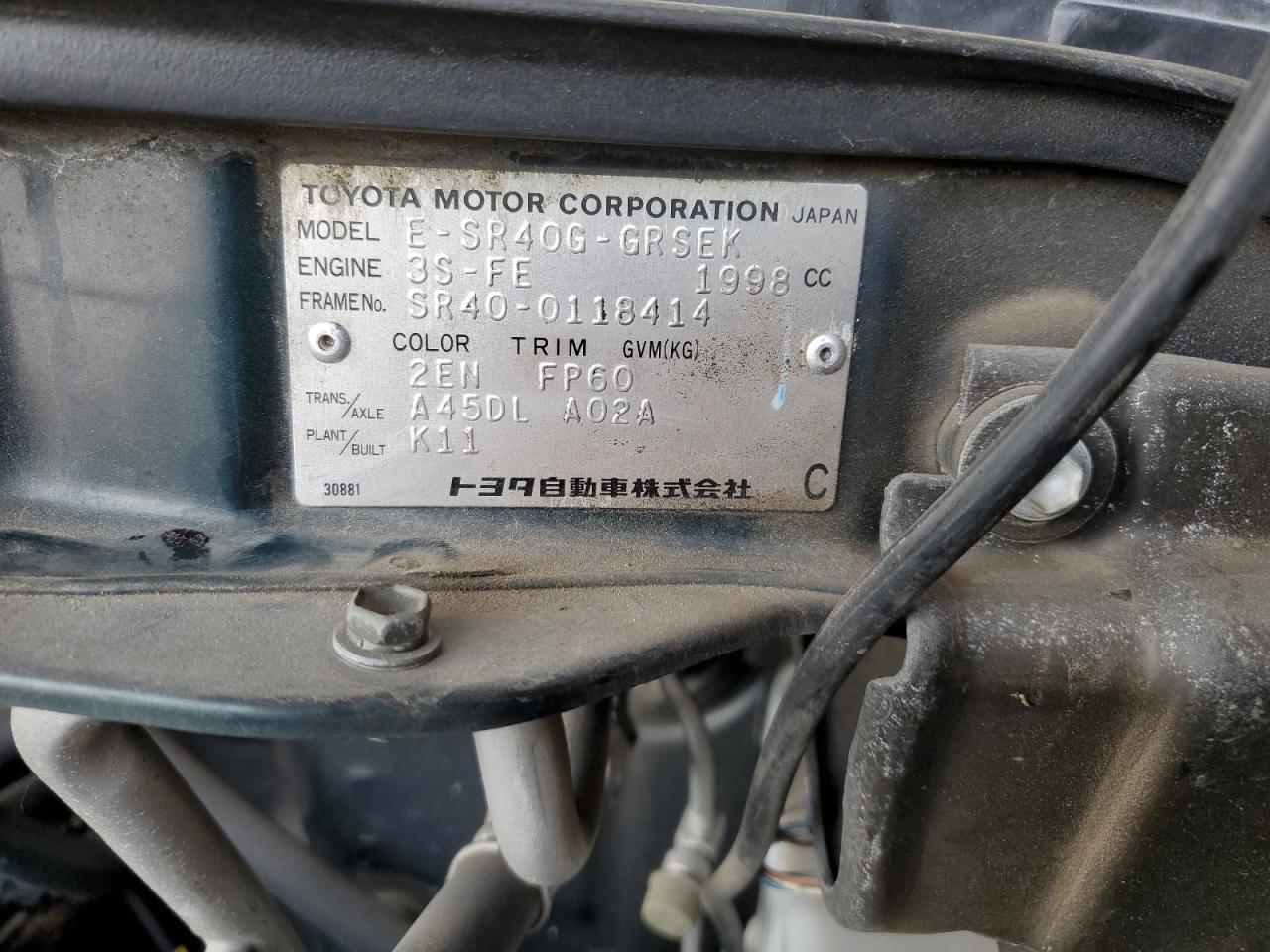 1998 TOYOTA T100