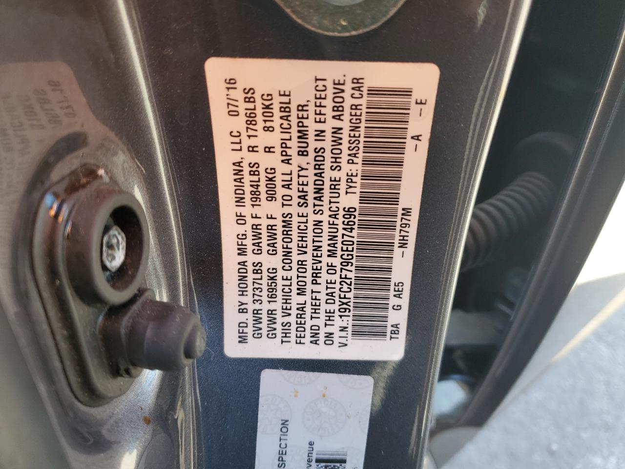 2016 HONDA CIVIC
