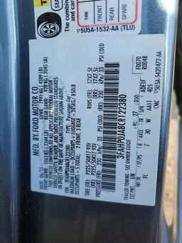 2012 FORD FUSION