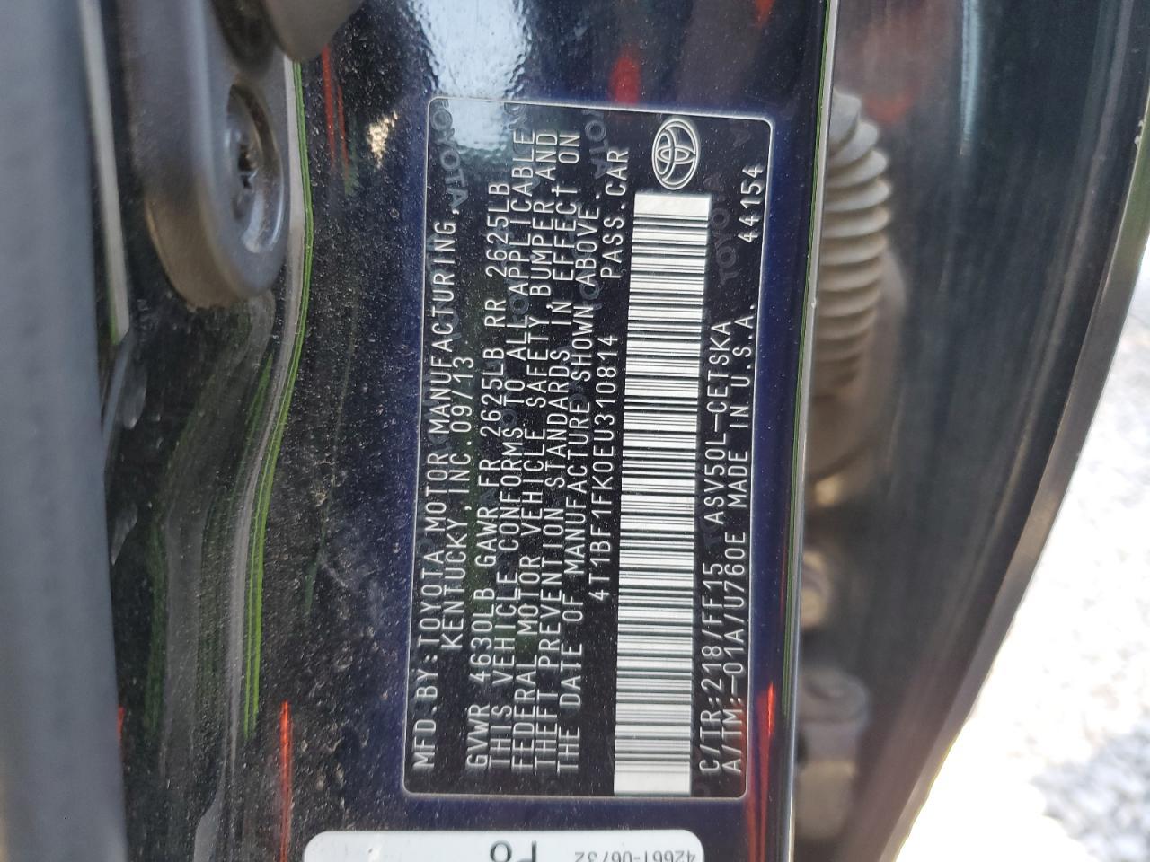 2014 TOYOTA CAMRY