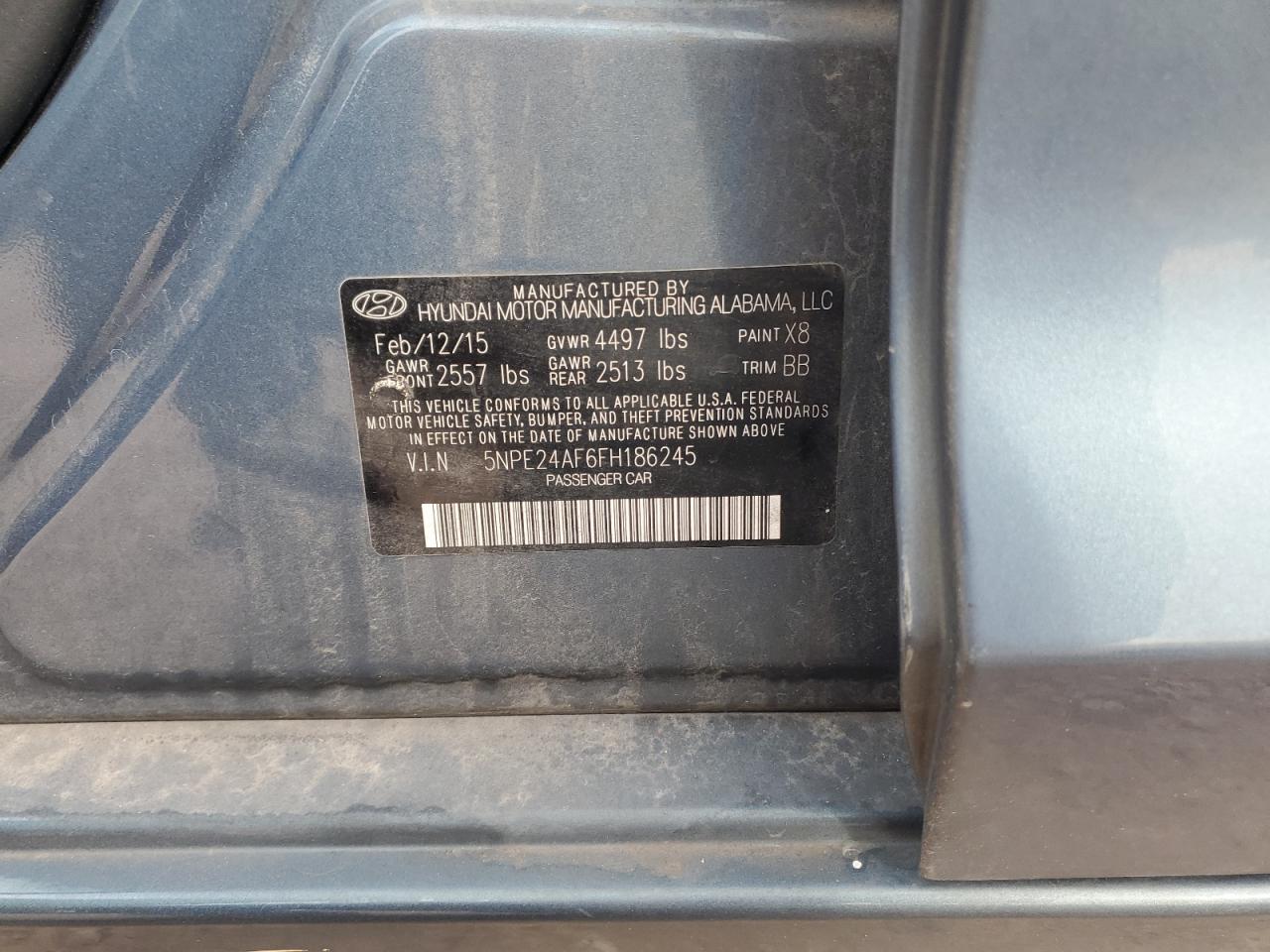 2015 HYUNDAI SONATA