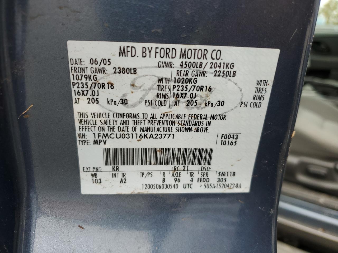 2006 FORD ESCAPE
