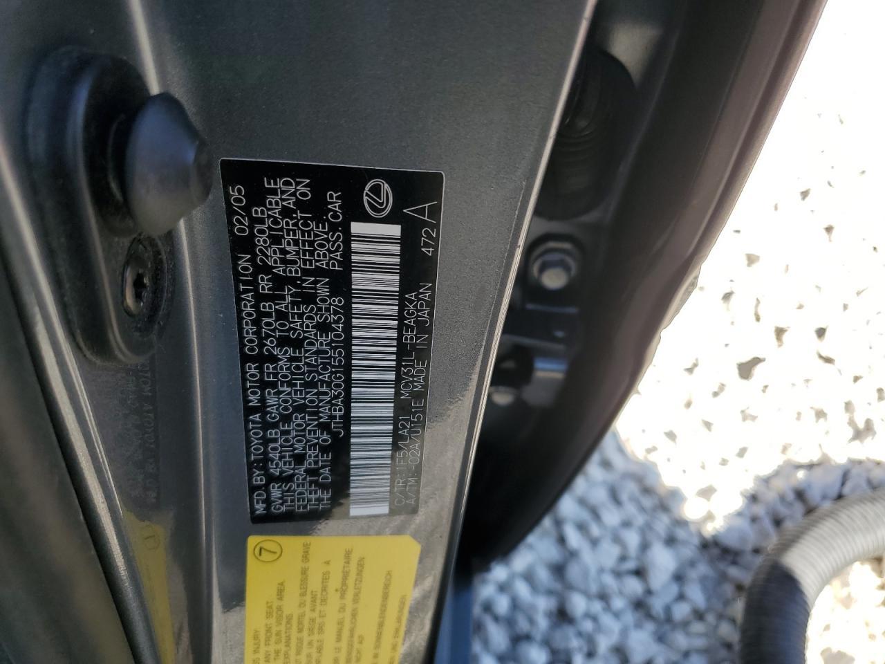 2005 LEXUS Es