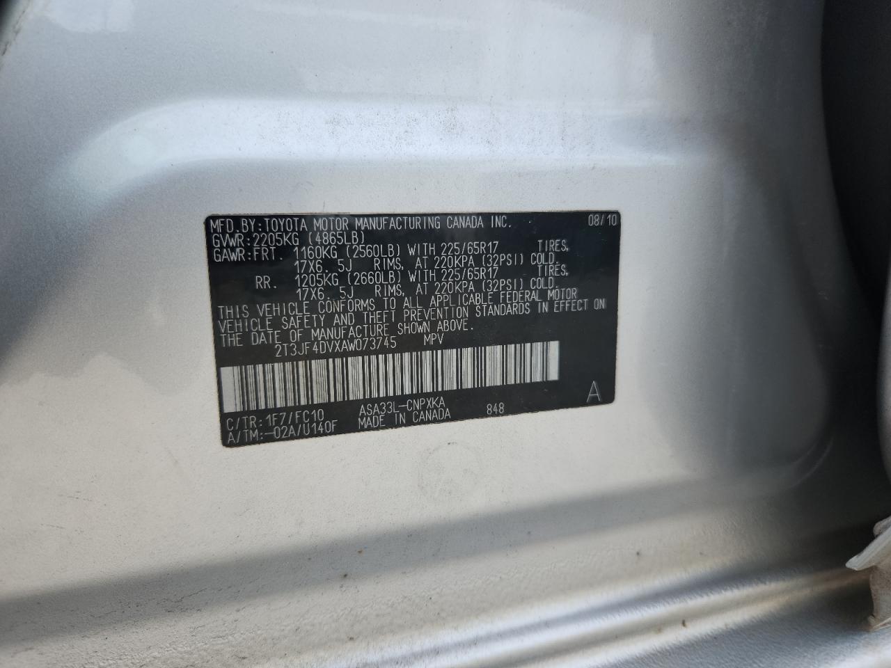 2010 TOYOTA RAV4