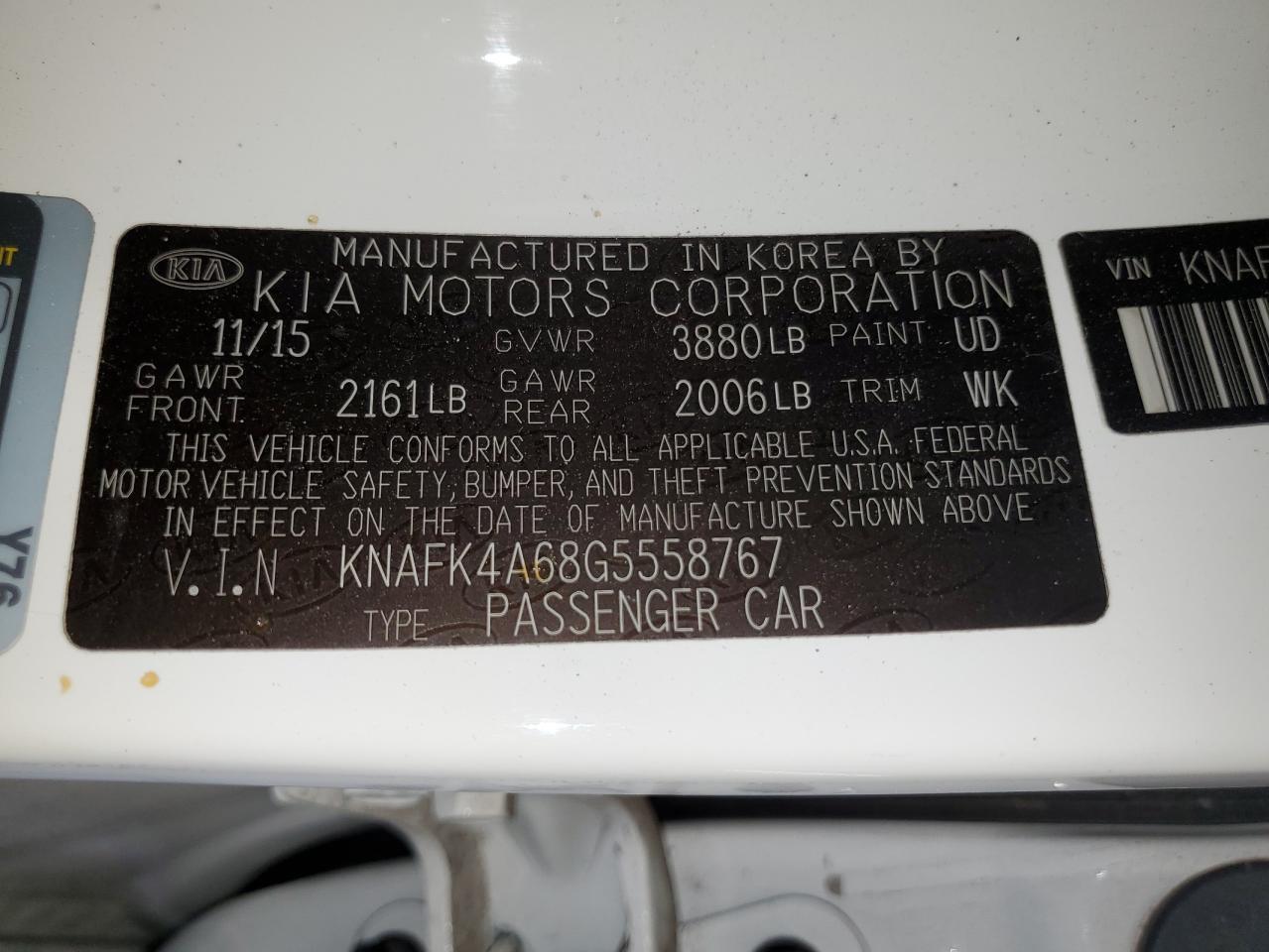 2016 KIA FORTE