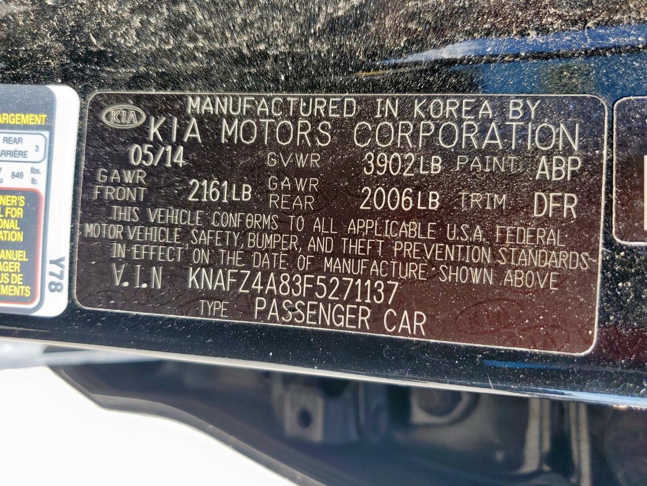2015 KIA FORTE