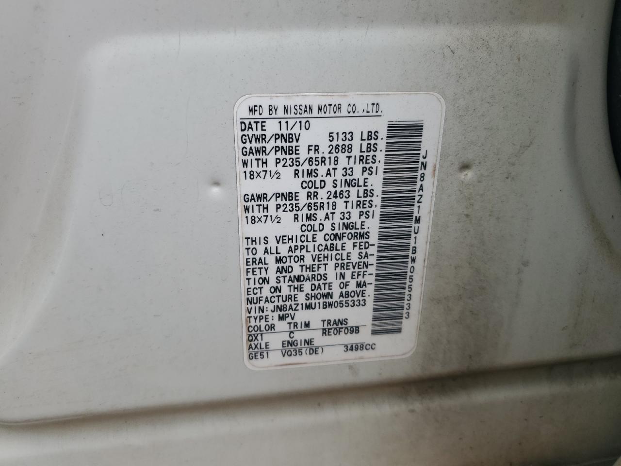 2011 NISSAN MURANO