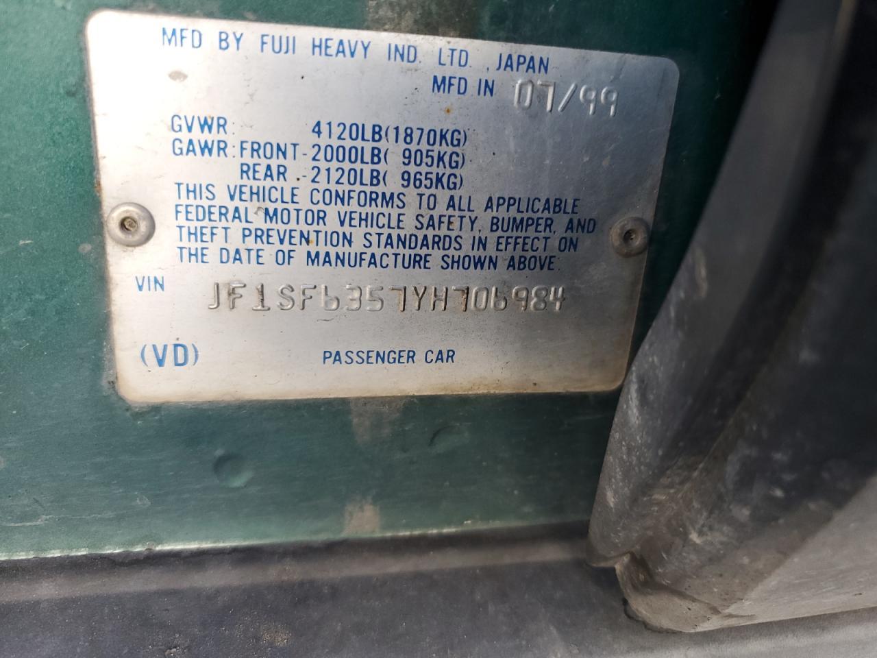 2000 SUBARU FORESTER