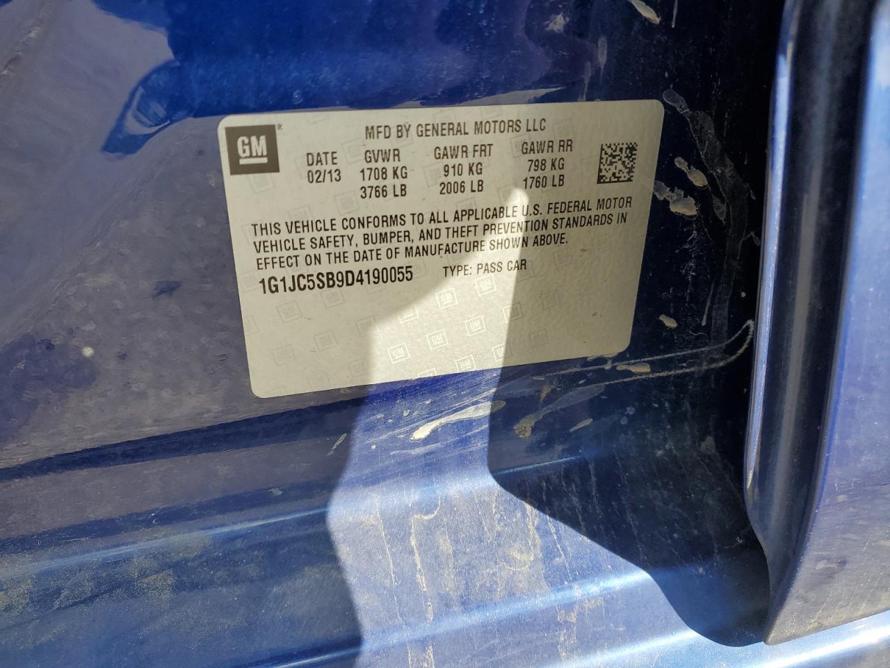 2013 CHEVROLET SONIC