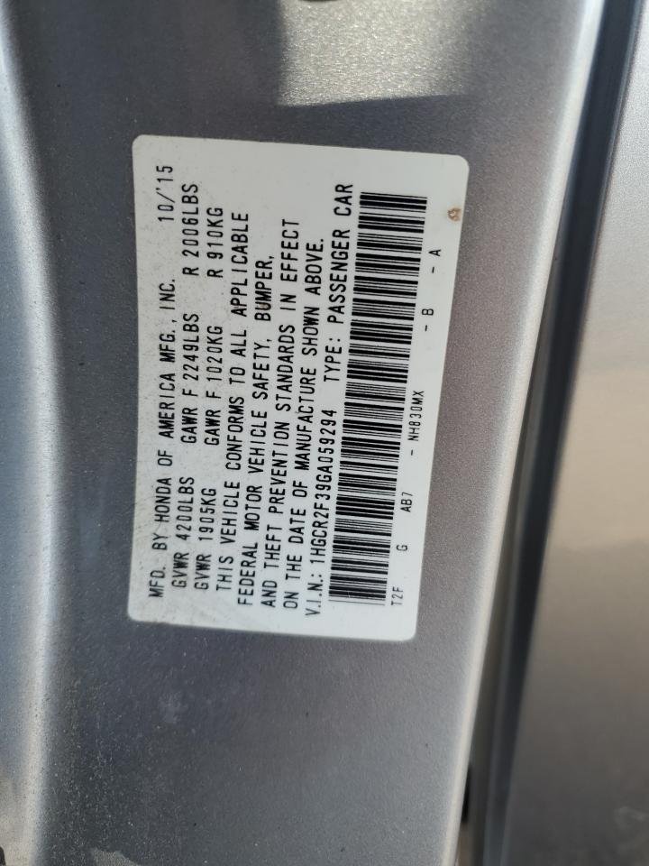 2016 HONDA ACCORD